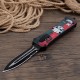 Spring Assisted Knife, OTF Knife, Double-Edge Blade, High Carbon Stainless Steel, Ideal Gift for Men and Women