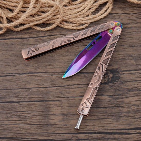 Butterfly Knife, Balisong Knife, Razor Sharp Blade, High Carbon Stainless Steel Handle, Ideal Gift for Men and Women