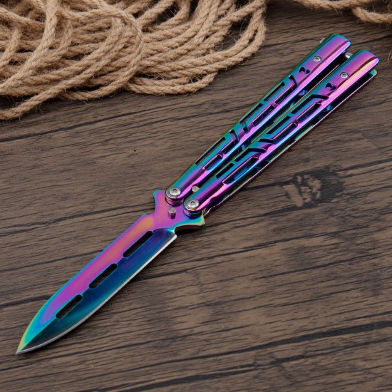 Butterfly Knife, Balisong Knife, Razor Sharp Blade, High Carbon Stainless Steel Handle, Ideal Gift for Men and Women