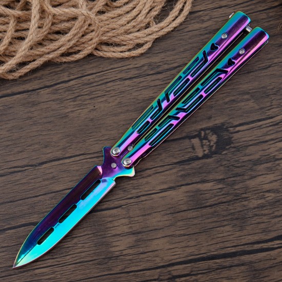 Butterfly Knife, Balisong Knife, Razor Sharp Blade, High Carbon Stainless Steel Handle, Ideal Gift for Men and Women