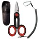 Fishing Scissors with Fishing Lanyard and Nylon Sheath, Braided Line tools, Heavy Duty Anti-Slip Fiber Cable Cutter, Stainless Steel Fishing Pliers Scissors with Grinding Hook Tool