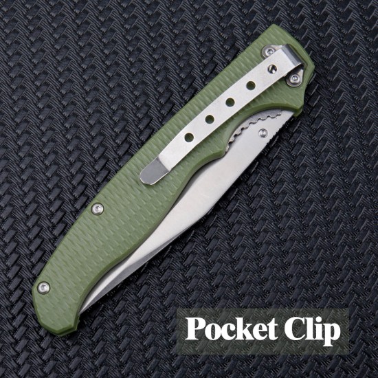 Folding Pocket Knife, Boy Scouts Knife, Plastic Handle, Stainless Steel Blade, Good for Outdoor, Survival, Camping, Fishing, Hiking, EDC, Activities Mens Gift