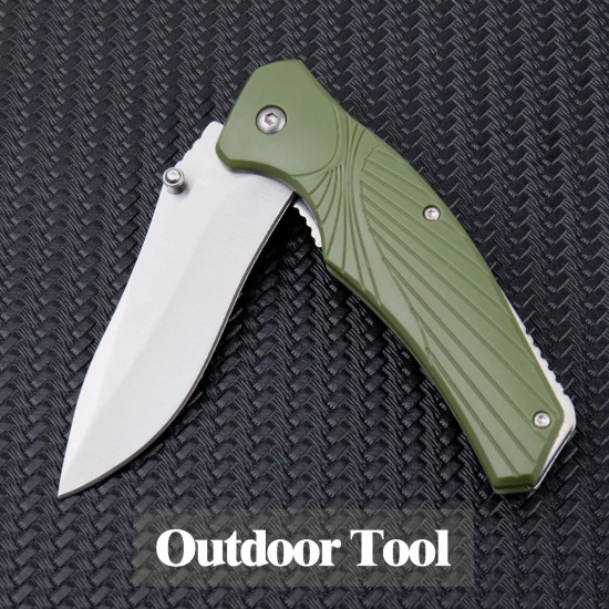 Folding Pocket Knife, Boy Scouts Knife, Plastic Handle, Stainless Steel Blade, Good for Outdoor, Survival, Camping, Fishing, Hiking, EDC, Activities Mens Gift