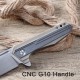 Outdoor Camping Knife, 440B High Carbon Stainless Steel Blade, CNC Stone Wash Surface, G10 Handle, Sharp Survival Knife, Suitable for Fishing, Hiking, Hunting, Diving, Riding, Adventure, Jungle, EDC